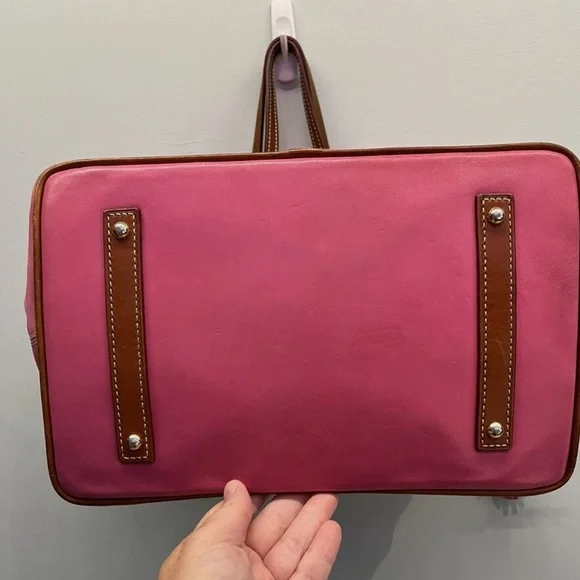 Dooney & Bourke Pink and Brown Tote Bag - Picture 3 of 8